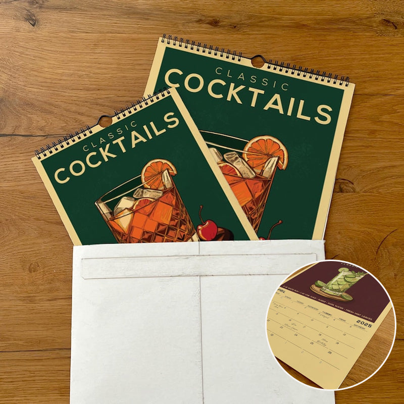 2025 Cocktail Art Wall Calendar